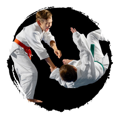 Teenage boys in Karate class